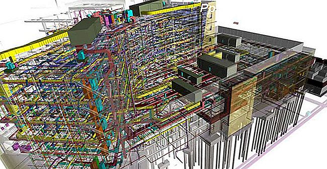 Een gebouw weergegeven op BIM-software.